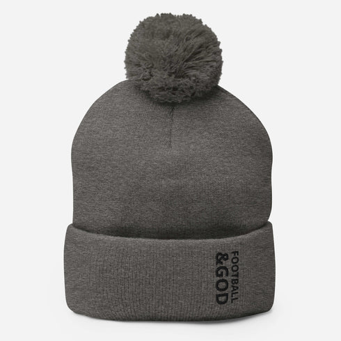Football &God Onyx Pom-Pom Beanie
