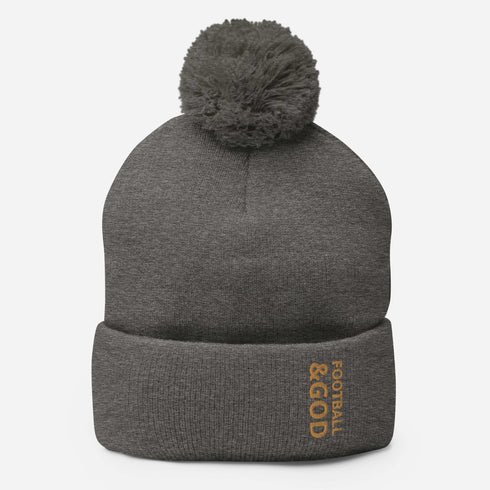 Football &God Zest Pom-Pom Beanie