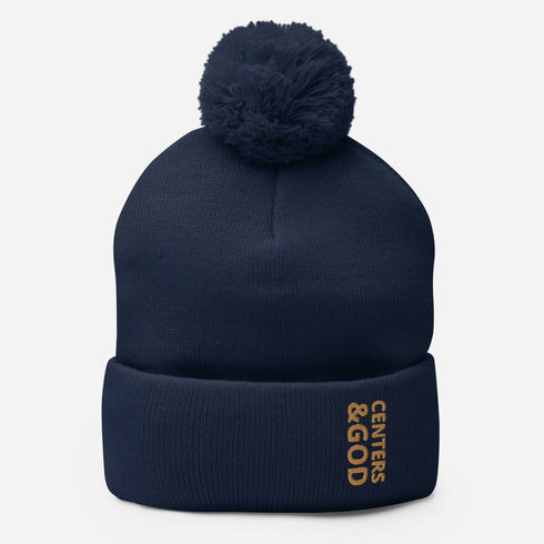 Centers &God Zest Pom-Pom Beanie