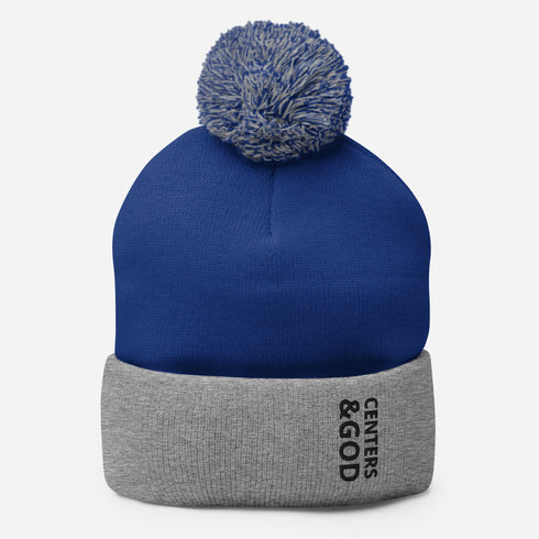 Centers &God Onyx Pom-Pom Beanie