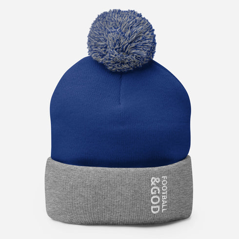 Football &God Pom-Pom Beanie