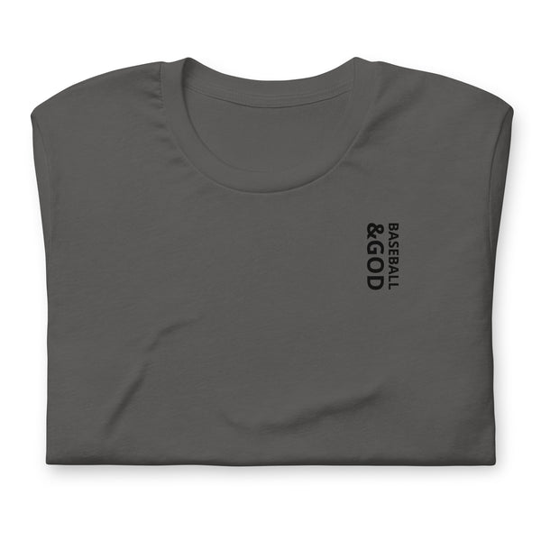 Baseball &God Vertical Onyx T-Shirt