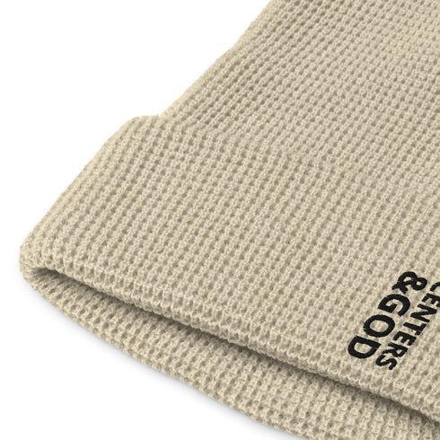 Centers &God Vertical Onyx Waffle Beanie