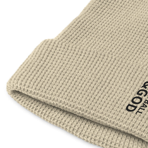 Football &God Vertical Onyx Waffle Beanie