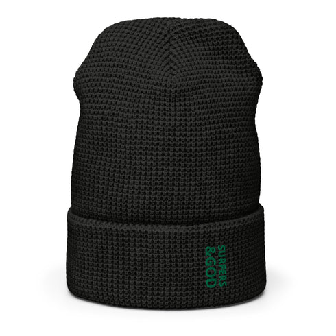 Surfers &God Vertical Evergreen Waffle Beanies
