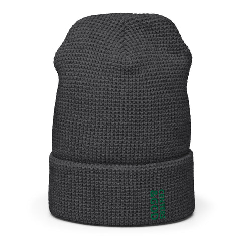 Centers &God Vertical Evergreen Waffle Beanie