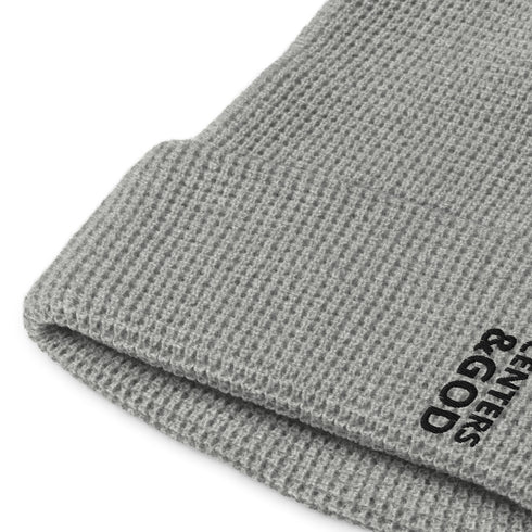 Centers &God Vertical Onyx Waffle Beanie