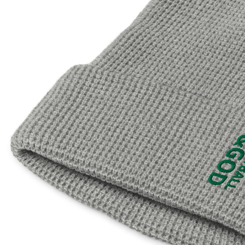 Football &God Vertical Evergreen Waffle Beanie