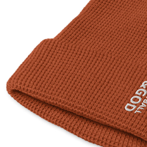 Football &God Vertical Waffle Beanie