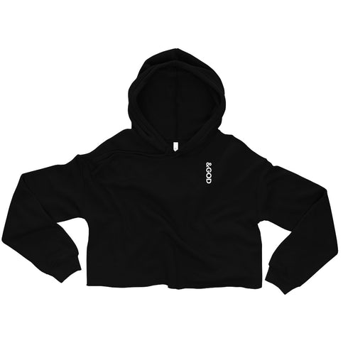 &God Vertical Crop Hoodie